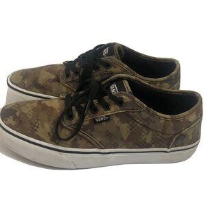 Vans Mens Shoes 8.5 Camo Sneakers Green Olive Low Athletic Casual.